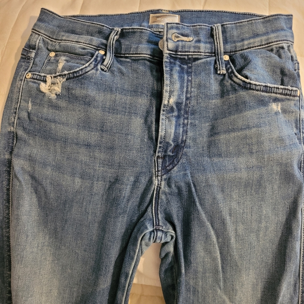 Mother Rascal crop ankle jeans